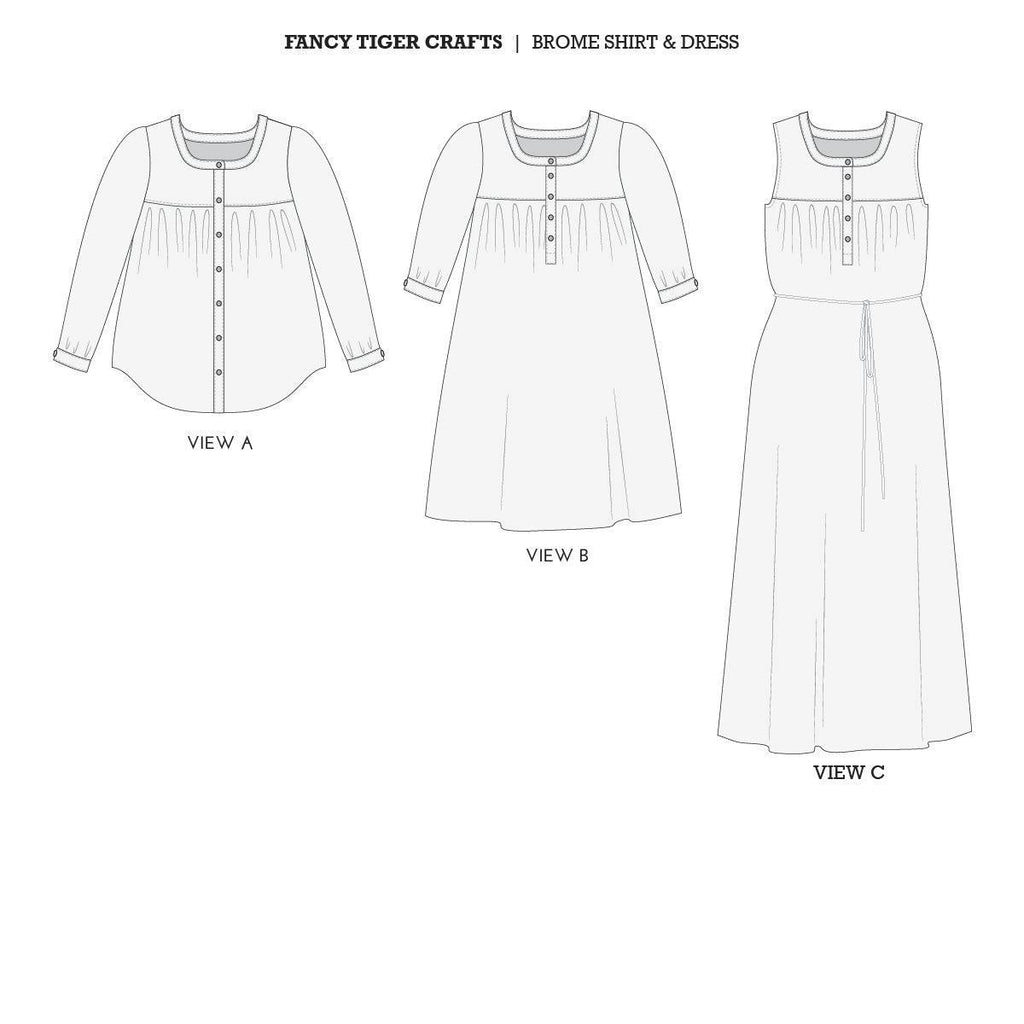 Brome - Dress, Shirt & Maxi - Paper Sewing Pattern - The Eternal Maker - UK Fabric Shop