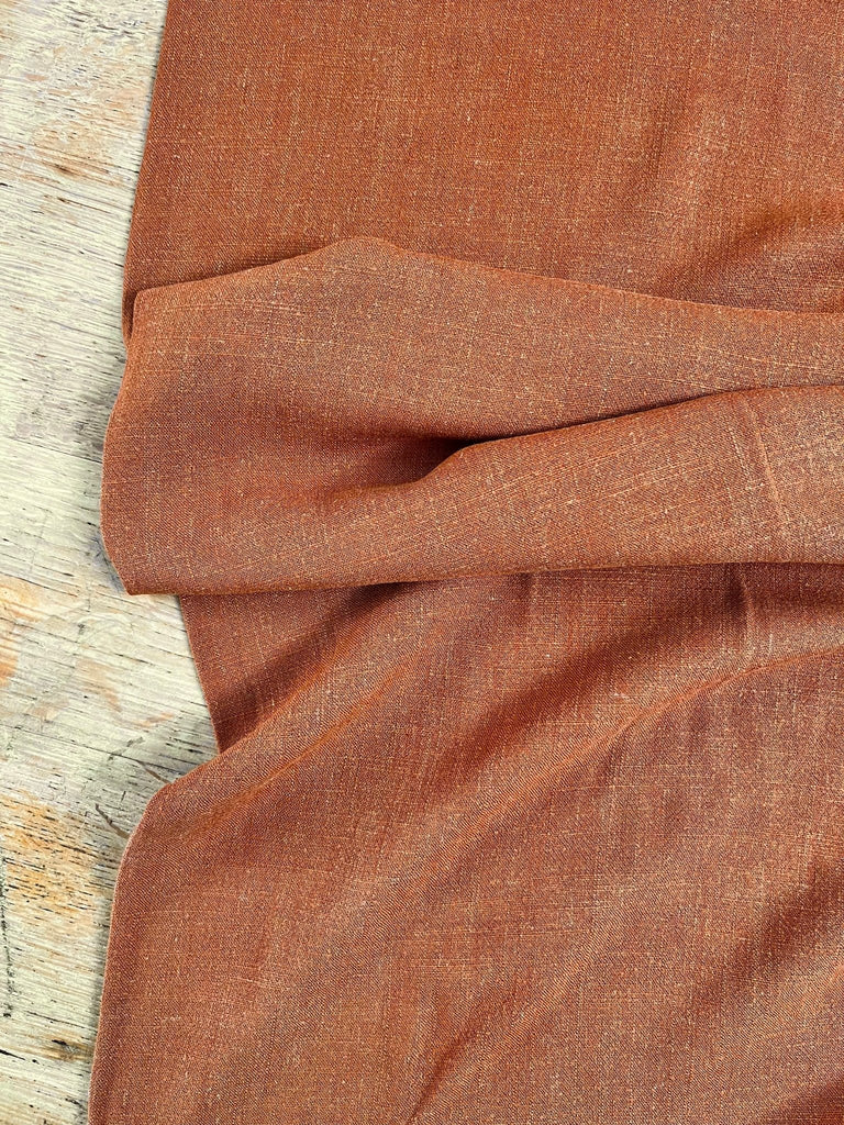 Cedar Silky Noil - Linen Rayon Blend - The Eternal Maker - UK Fabric Shop