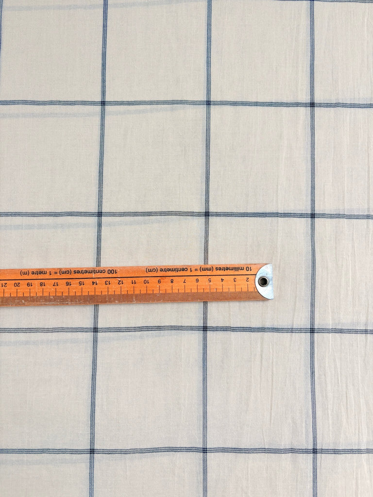 Check - Cream - Yarn Dyed Cotton Lawn - The Eternal Maker - UK Fabric Shop