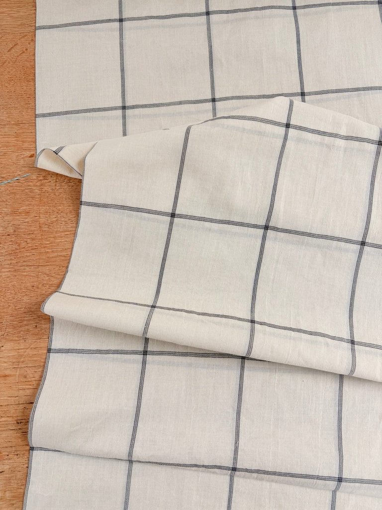 Check - Cream - Yarn Dyed Cotton Lawn - The Eternal Maker - UK Fabric Shop