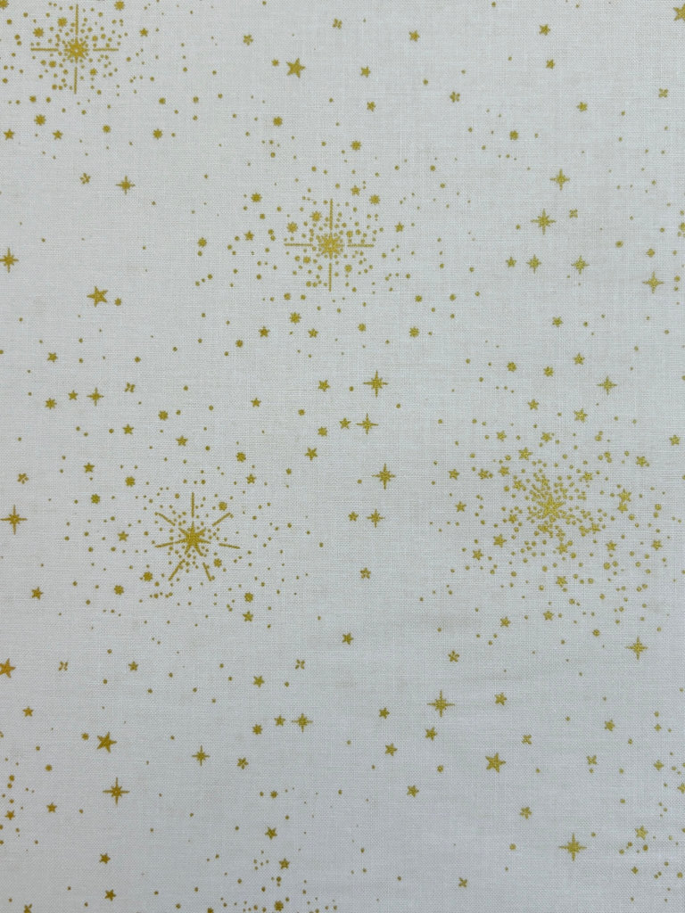 Christmas Stars in Ivory - Good Tidings - Makower - The Eternal Maker - UK Fabric Shop Christmas Fabric