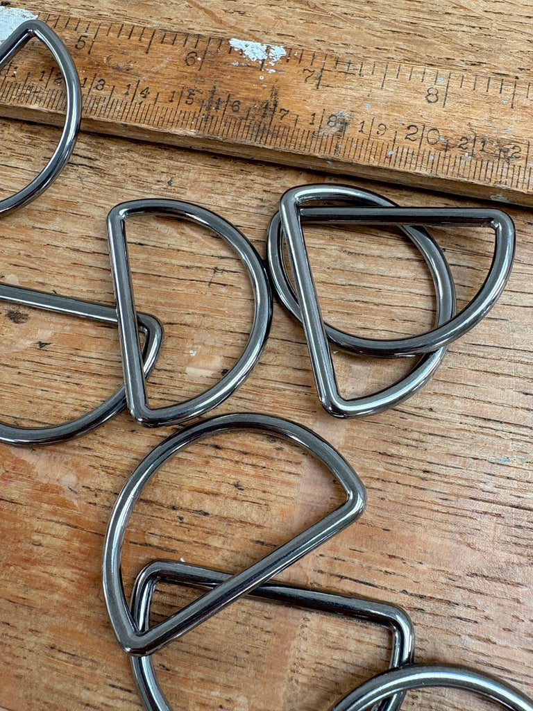 D - Rings - 40mm - Gunmetal - Solid - The Eternal Maker - UK Fabric Shop