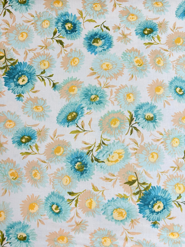 Daisies in Teal by Edyta Sitar for Laundry Basket Quilts - The Eternal Maker - UK Fabric Shop
