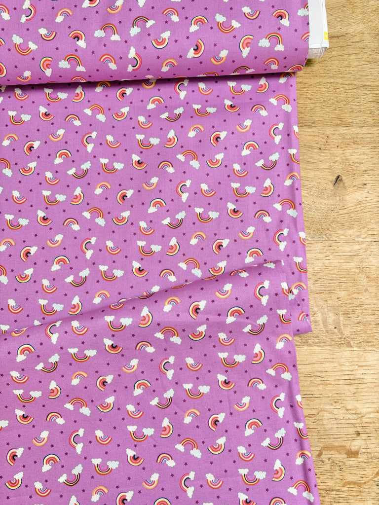 Daydream Rainbows Pink - Makower Fabrics - The Eternal Maker - UK Fabric Shop