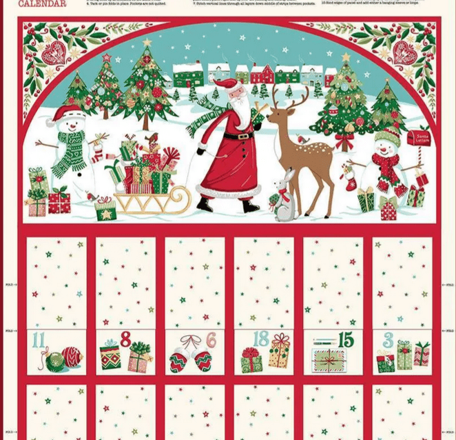 Dear Santa - Advent Calendar Panel - The Eternal Maker - UK Fabric Shop