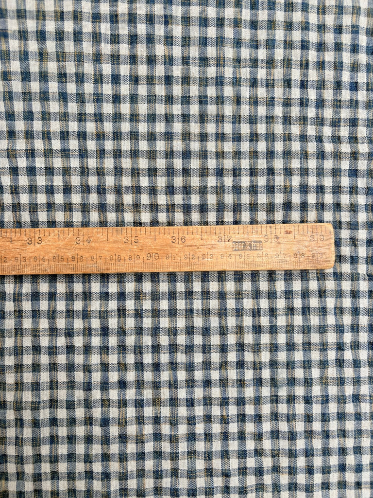 Denim Forest Plaid Gingham Seersucker Fabric - The Eternal Maker - UK Fabric Shop