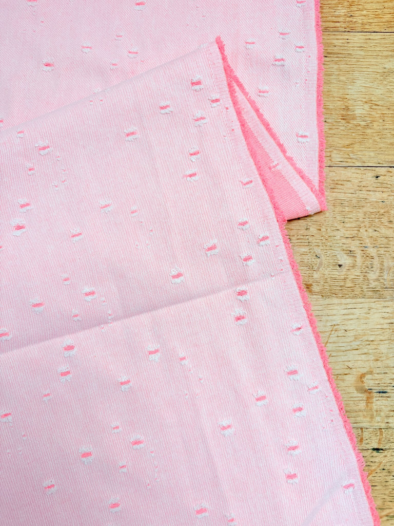 Distressed Pastel Denim - Two Tone Candy Pink - The Eternal Maker - UK Fabric Shop
