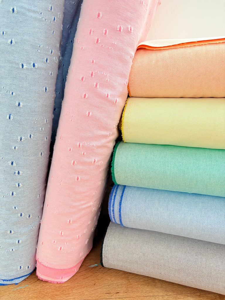 Distressed Pastel Denim - Two Tone Candy Pink - The Eternal Maker - UK Fabric Shop