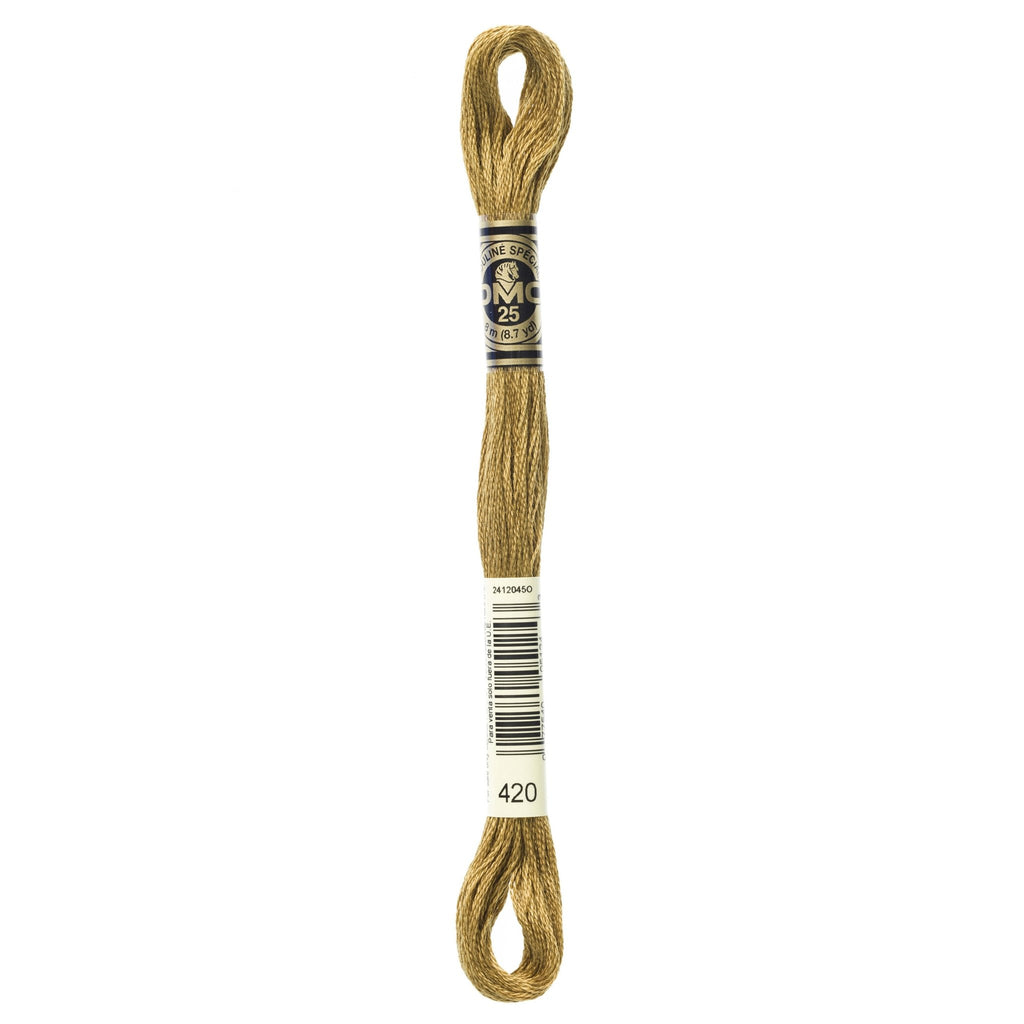 DMC Mouliné Stranded Cotton Embroidery Thread - Dark Hazlenut Brown 420 - The Eternal Maker - UK Fabric Shop