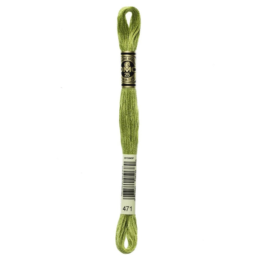 DMC Mouliné Stranded Cotton Embroidery Thread - Green 471 - The Eternal Maker - UK Fabric Shop
