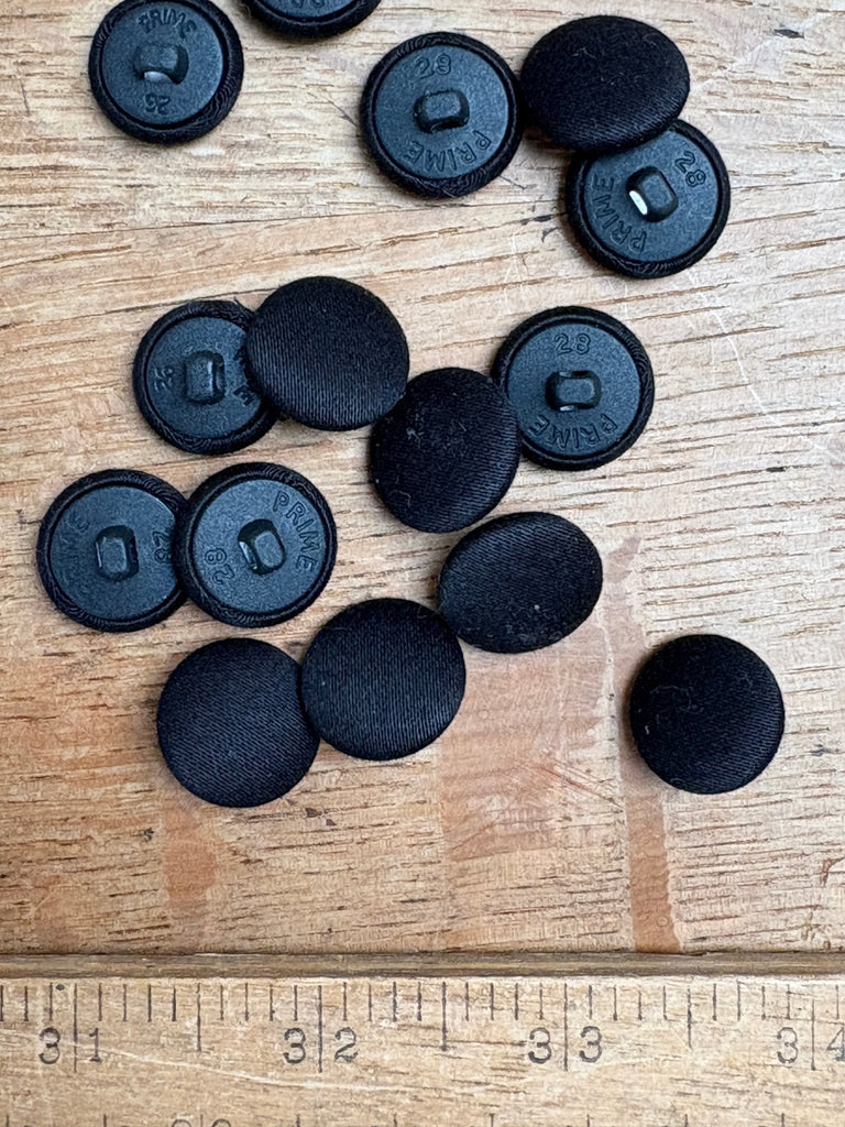 Dress Suit Button - Slightly Domed - Matte Black - 28mm 23mm or 18mm - The Eternal Maker - UK Fabric Shop