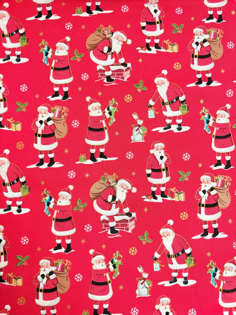 Fat Quarter Bundle - Merry Christmas - Makower Christmas Fabric - The Eternal Maker - UK Fabric Shop