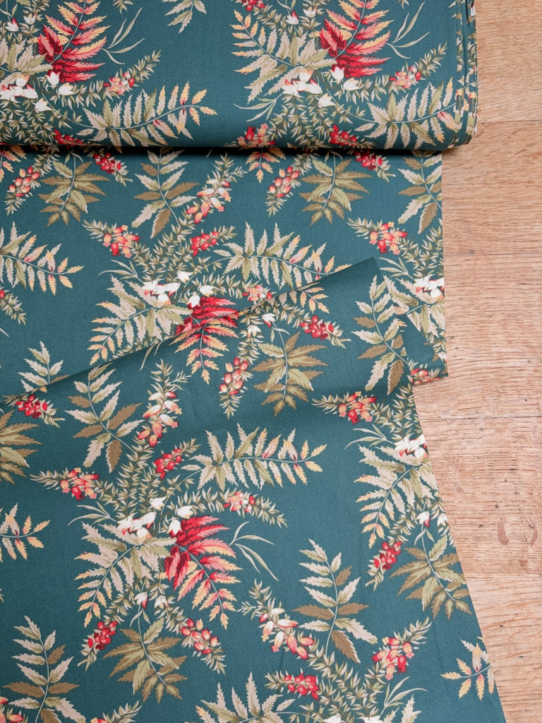 Fern in Teal by Edyta Sitar for Laundry Basket Quilts - The Eternal Maker - UK Fabric Shop