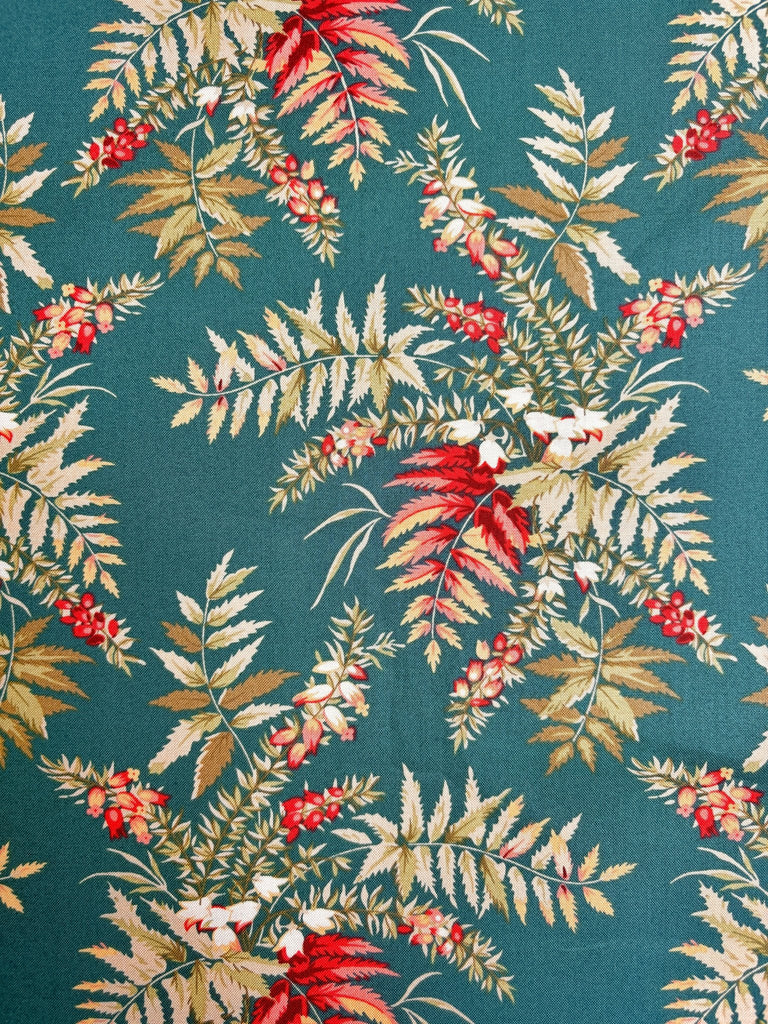 Fern in Teal by Edyta Sitar for Laundry Basket Quilts - The Eternal Maker - UK Fabric Shop