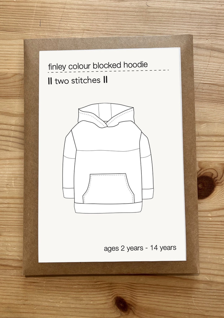 Finley Colour Blocked Hoodie - Two Stitches Patterns - The Eternal Maker - UK Fabric Shop
