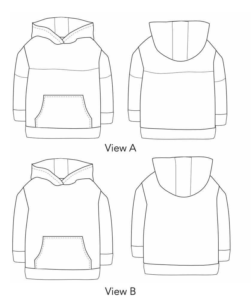 Finley Colour Blocked Hoodie - Two Stitches Patterns - The Eternal Maker - UK Fabric Shop