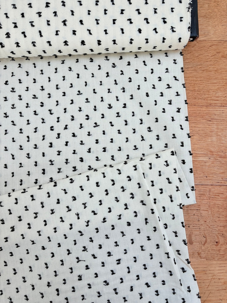 Flicker Black and Ivory - Warp and Weft Wovens - Ooh Lucky Lucky - Ruby Star - The Eternal Maker - UK Fabric Shop