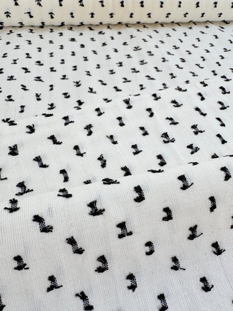 Flicker Black and Ivory - Warp and Weft Wovens - Ooh Lucky Lucky - Ruby Star - The Eternal Maker - UK Fabric Shop