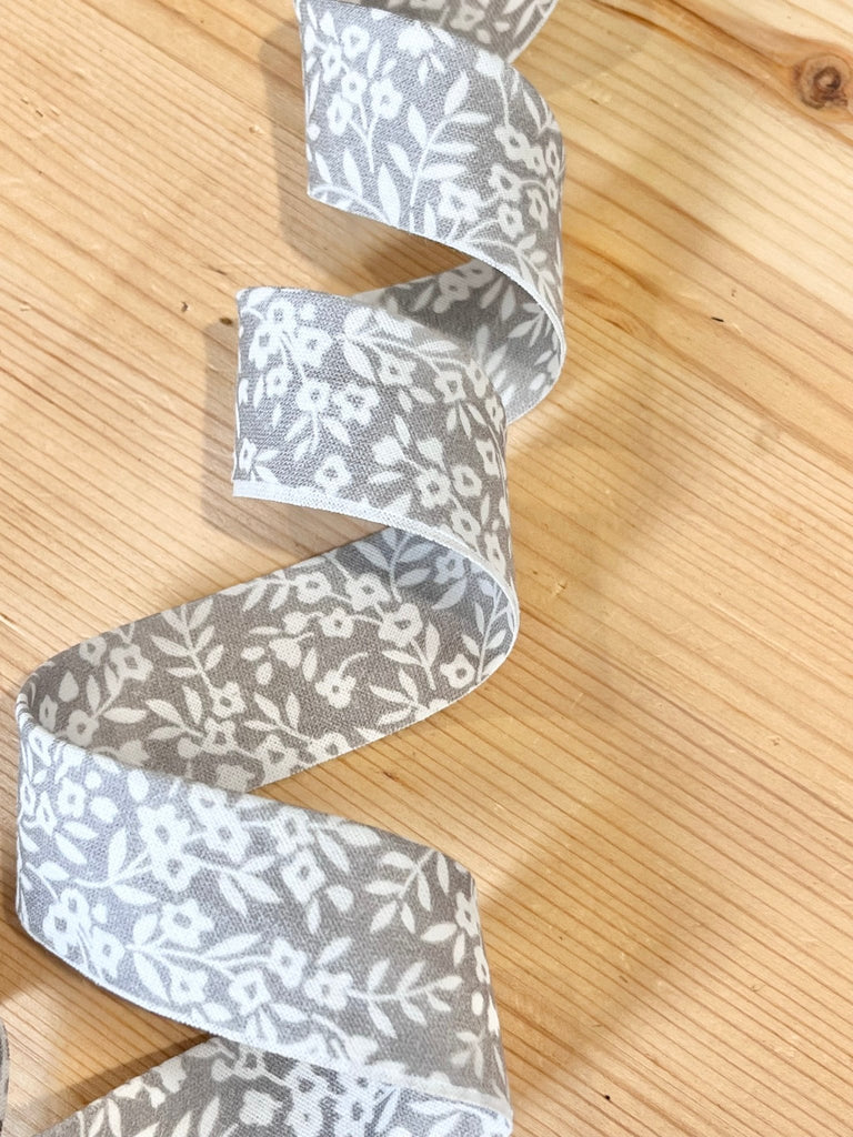 Floral Bias Binding 25mm - Pink, Blue or Grey - The Eternal Maker - UK Fabric Shop