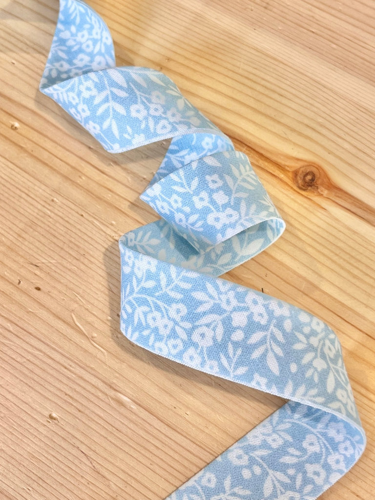 Floral Bias Binding 25mm - Pink, Blue or Grey - The Eternal Maker - UK Fabric Shop