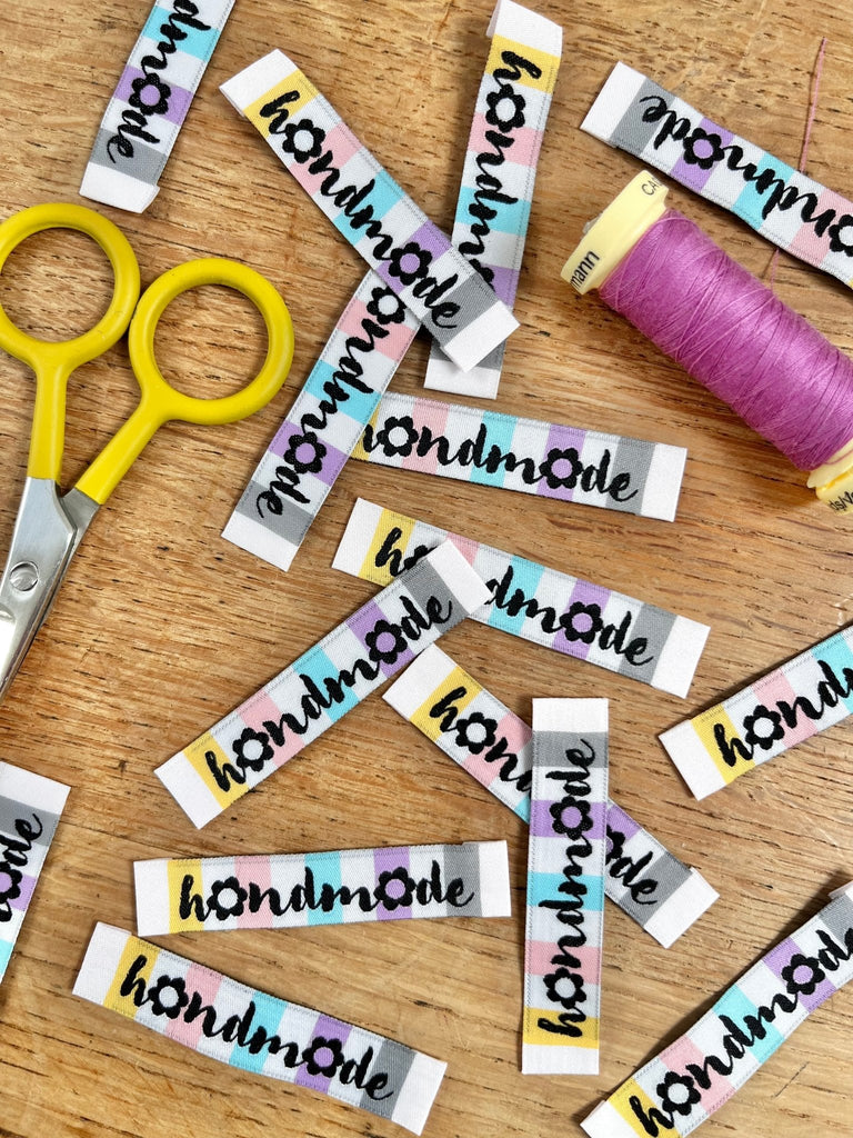 Floral Handmade - Sewing Woven Clothing Label Tags - 4 Pack - The Eternal Maker - UK Fabric Shop
