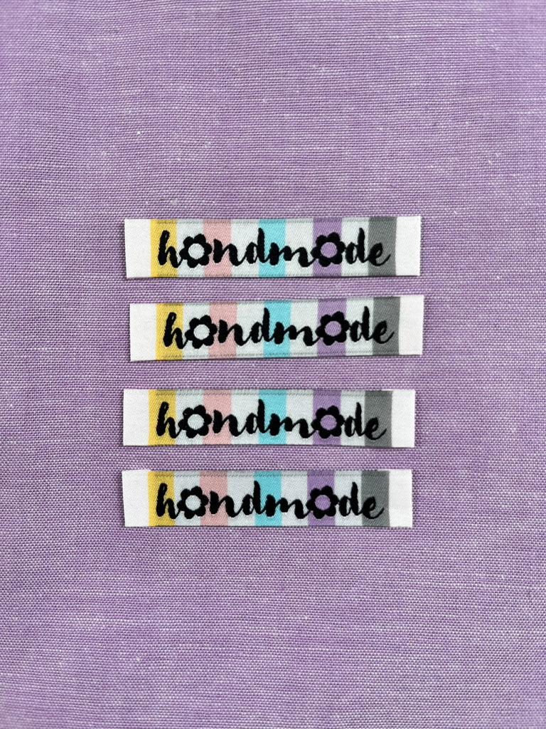 Floral Handmade - Sewing Woven Clothing Label Tags - 4 Pack - The Eternal Maker - UK Fabric Shop