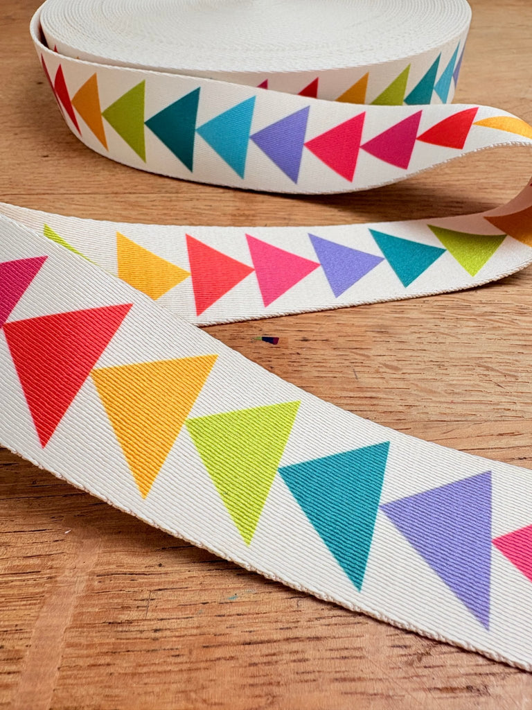Flying Geese Webbing Tape - by the 1/2m - £4.50 per metre - The Eternal Maker - UK Fabric Shop