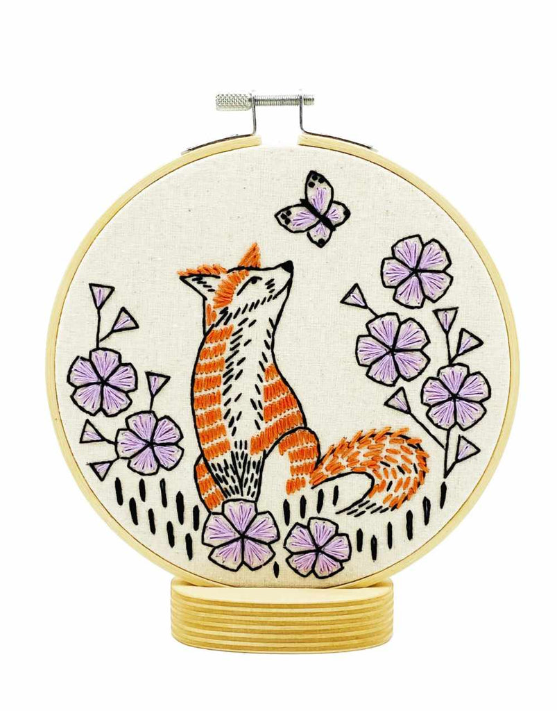 Fox in Phlox - Embroidery Kit - Hook, Line & Tinker - The Eternal Maker - UK Fabric Shop