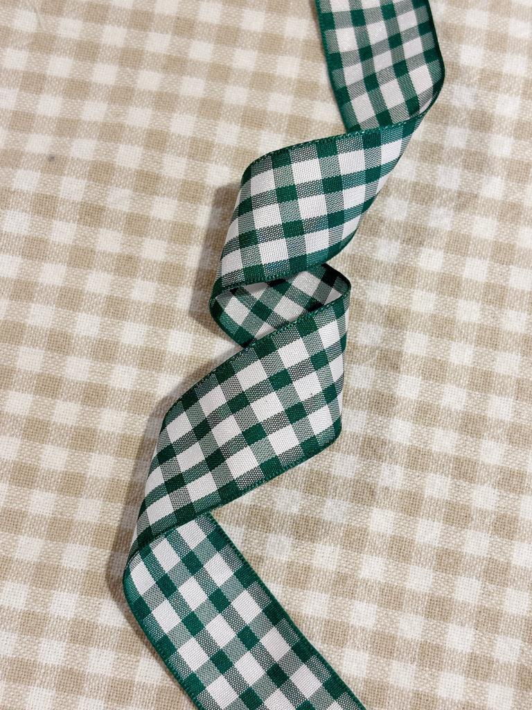 Gingham Ribbon - 25mm - The Eternal Maker - UK Fabric Shop