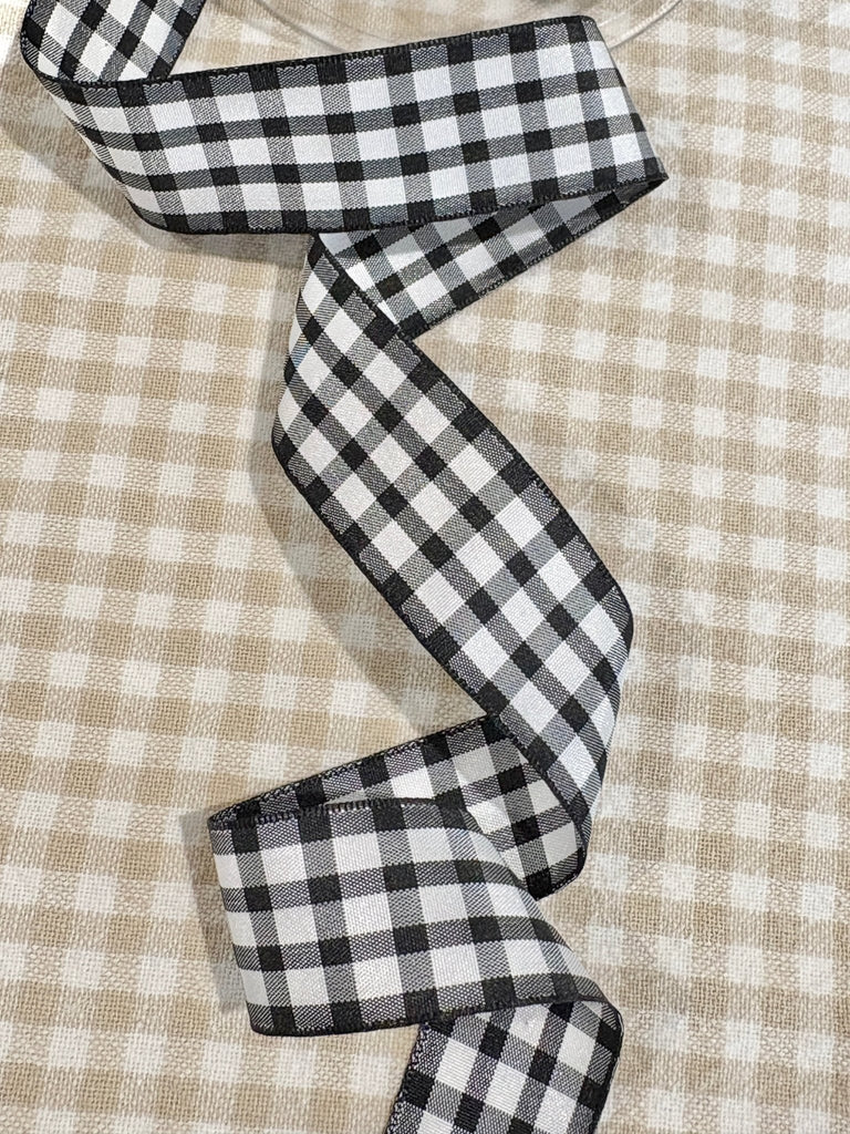 Gingham Ribbon - 25mm - The Eternal Maker - UK Fabric Shop
