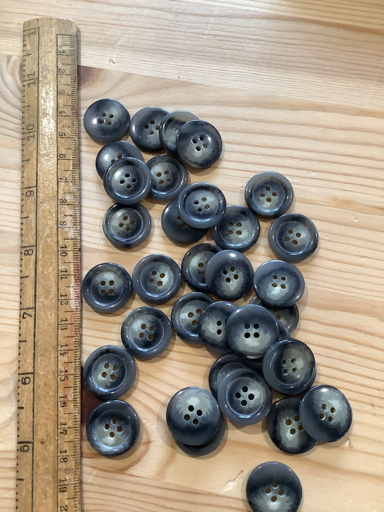 Grey Imitation Horn 4 Hole Button - 20mm - The Eternal Maker - UK Fabric Shop