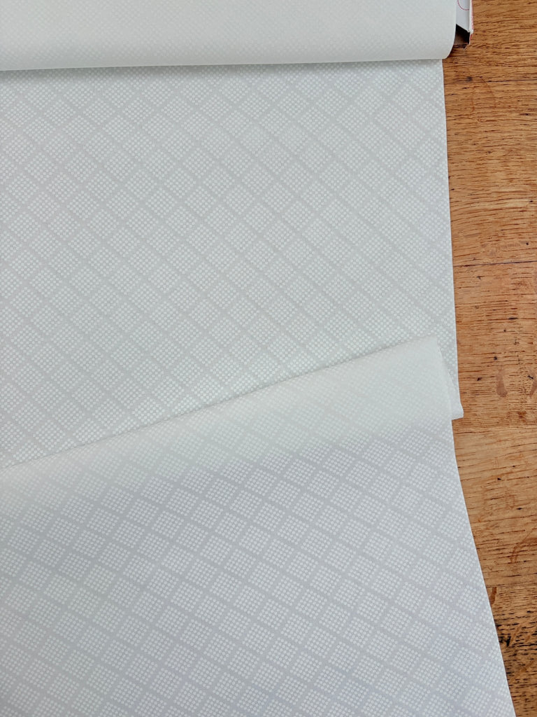 Grid - White on White - The Eternal Maker - UK Fabric Shop
