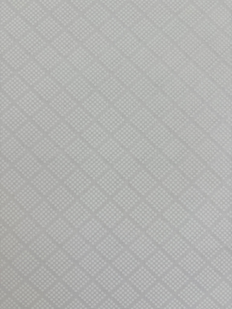 Grid - White on White - The Eternal Maker - UK Fabric Shop