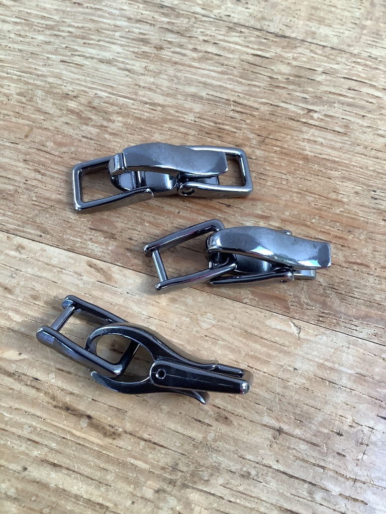 Gunmetal Bag Clip and Rectangle Ring - The Eternal Maker - UK Fabric Shop