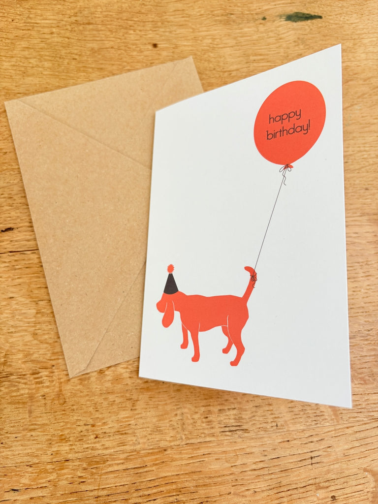 Happy Beagle Birthday! Greetings Card - The Eternal Maker - UK Fabric Shop