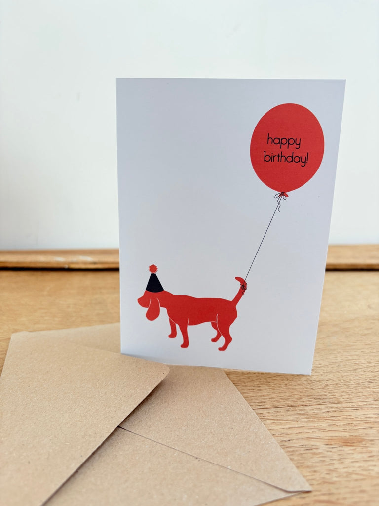 Happy Beagle Birthday! Greetings Card - The Eternal Maker - UK Fabric Shop
