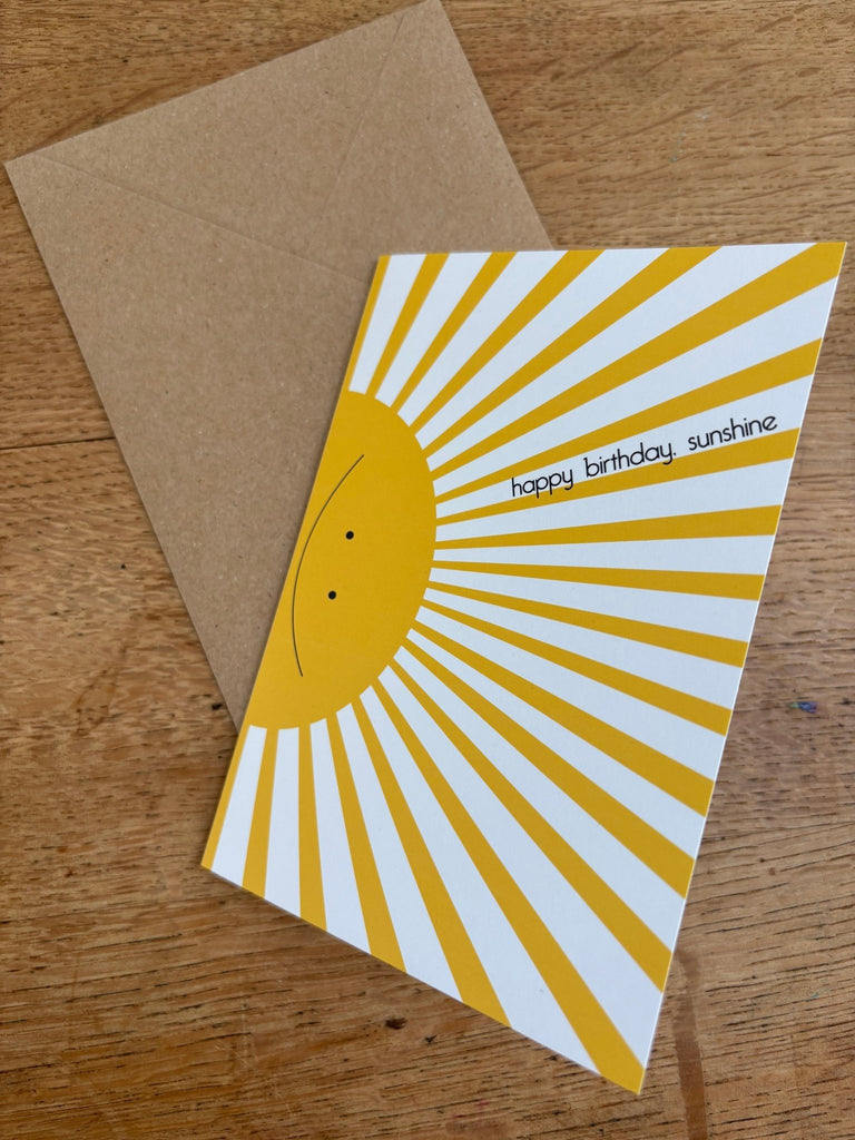 Happy Birthday Sunshine - Greetings Card - The Eternal Maker - UK Fabric Shop