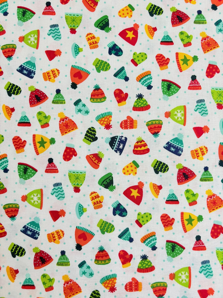 Hats and Mittens - Novelty Christmas - Christmas Fabric - The Eternal Maker - UK Fabric Shop