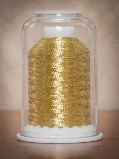 Hemingworth Metallic Machine Embroidery Thread - Light Gold 9010 - The Eternal Maker - UK Fabric Shop