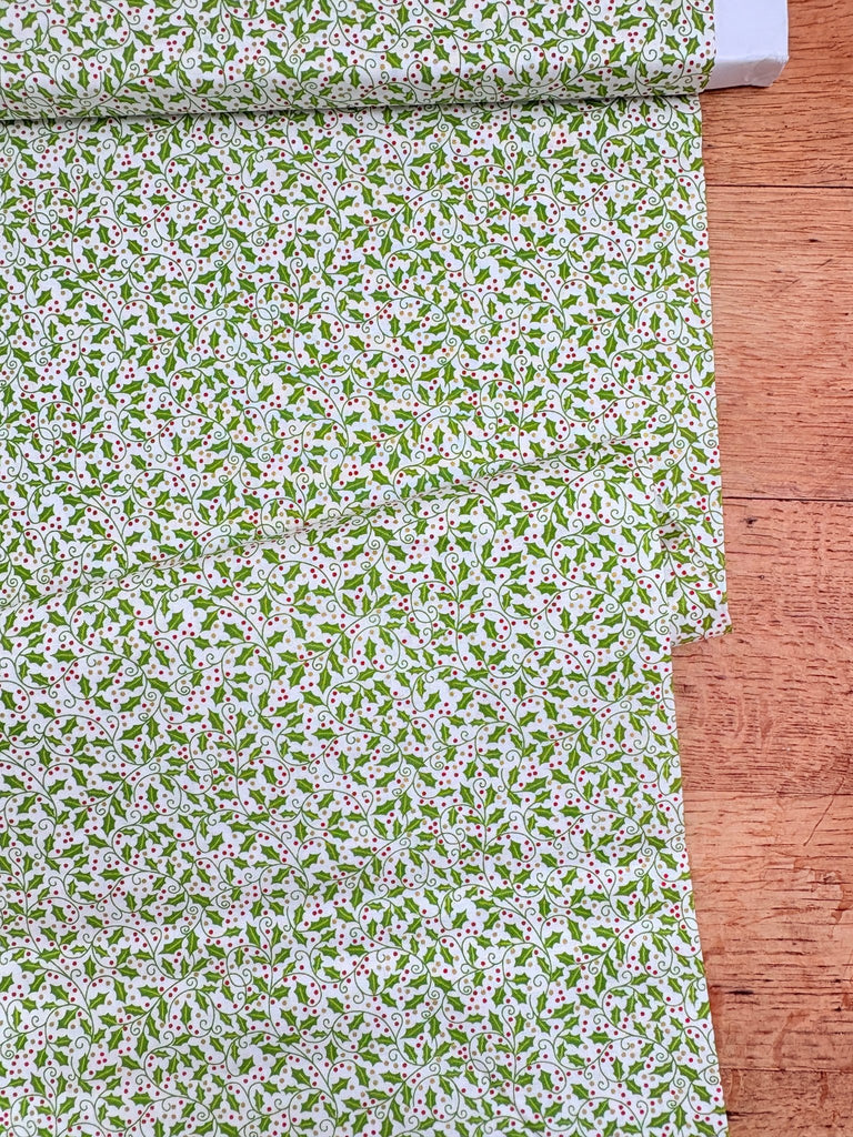 Holly - Festive Christmas - Christmas Fabric - The Eternal Maker - UK Fabric Shop