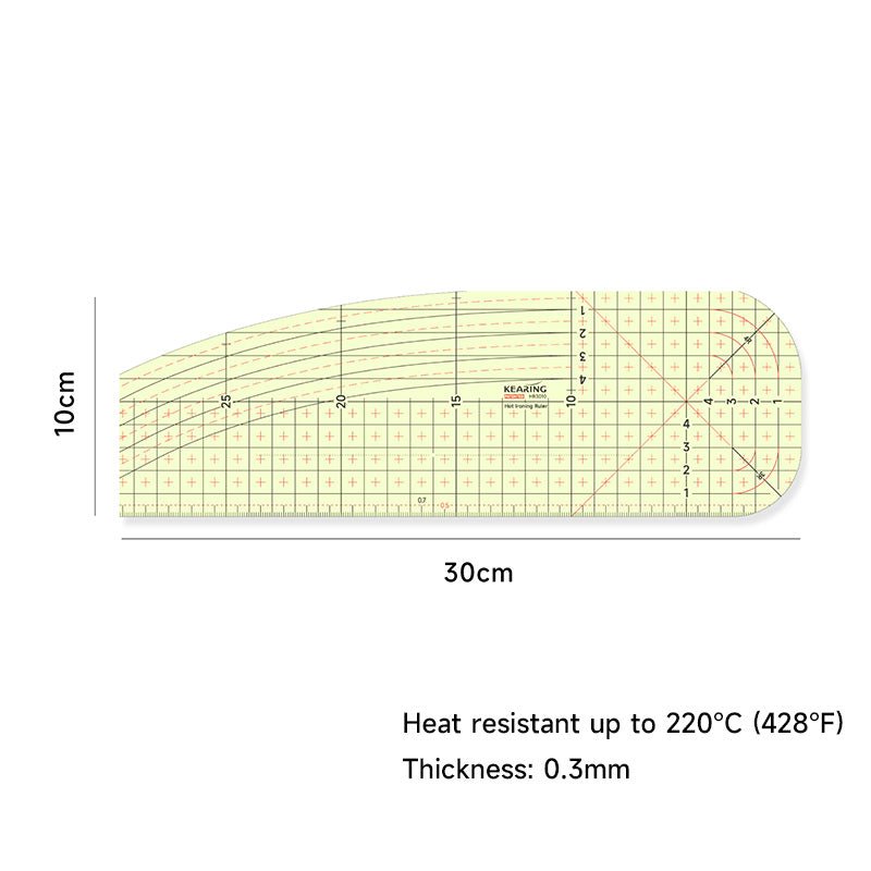 Hot Ironing Ruler - 30 x 10cm Curved - The Eternal Maker - UK Fabric Shop
