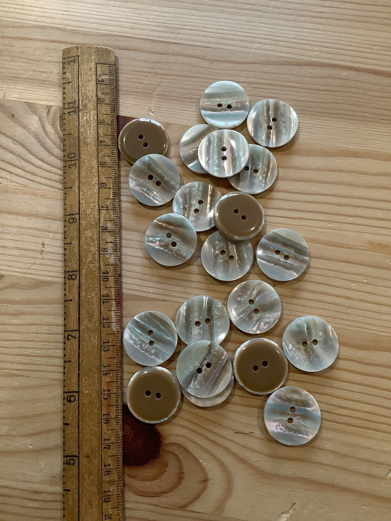 Imitation Mother of Pearl 2 Hole Button - 23mm - The Eternal Maker - UK Fabric Shop