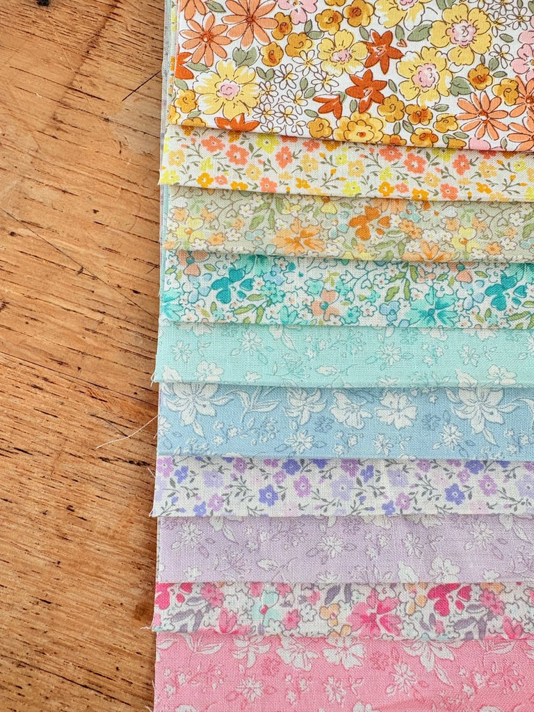 Japanese Florals 4.5" Fabric Roll - Suitable for our Brick Wall Cot Quilt - The Eternal Maker - UK Fabric Shop