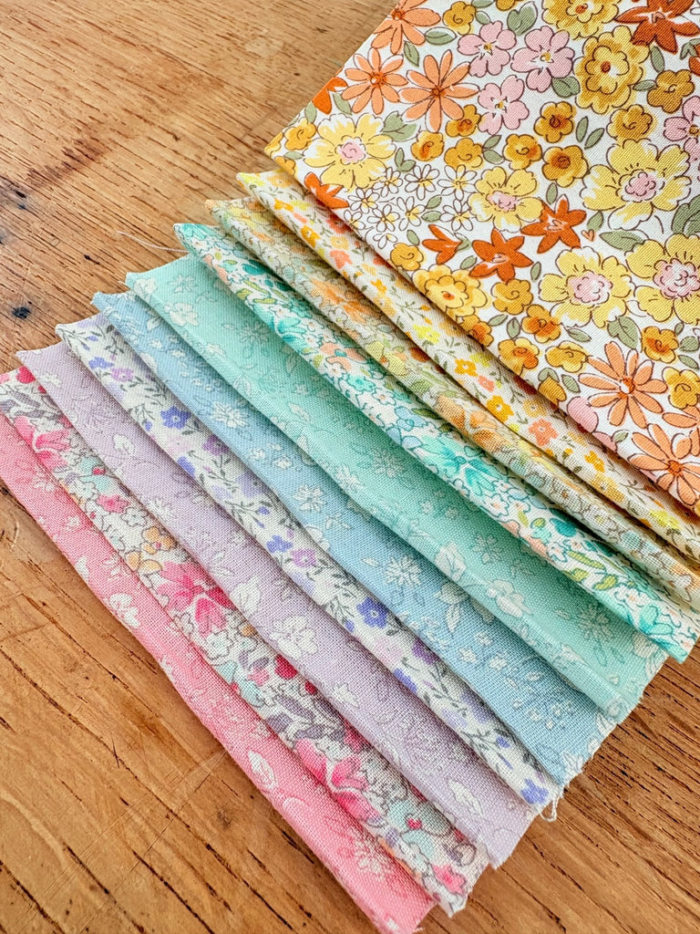 Japanese Florals 4.5" Fabric Roll - Suitable for our Brick Wall Cot Quilt - The Eternal Maker - UK Fabric Shop