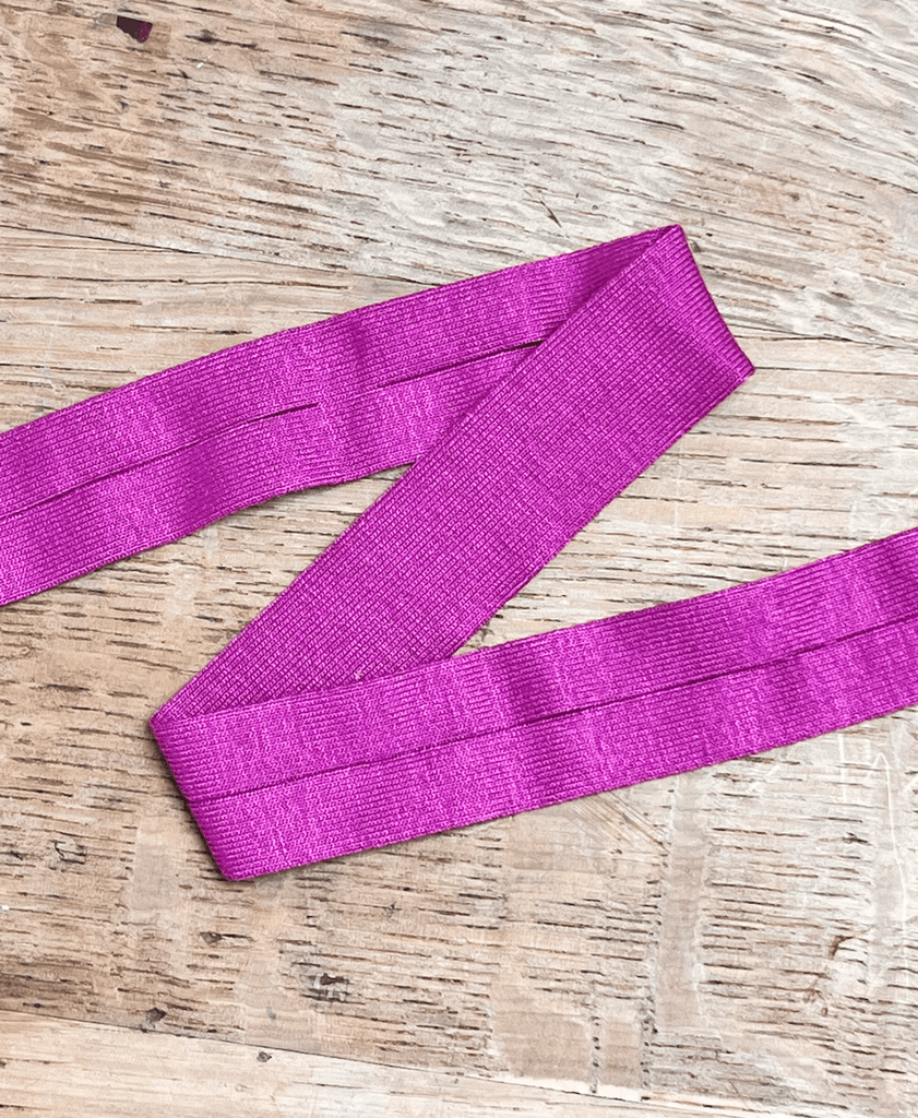 Jersey Binding (viscose) - 20mm - Fuchsia 90 - by 1/2 metre - The Eternal Maker - UK Fabric Shop