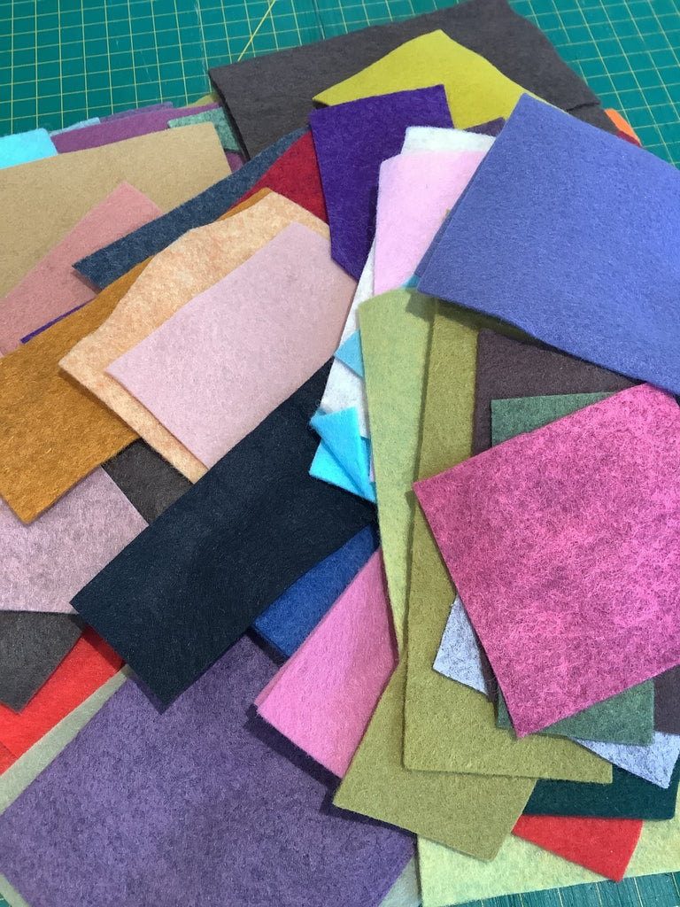 Jumbo Wool Felt Scrap Bag - 200g Approx - The Eternal Maker - UK Fabric Shop