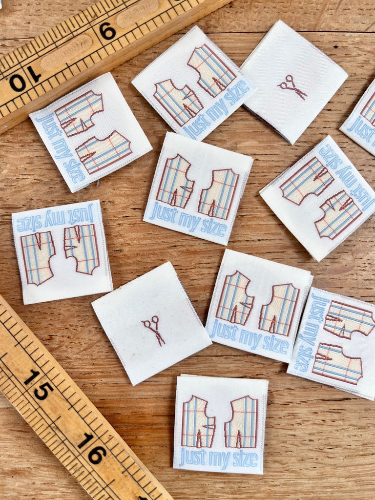 Just My Size - Sewing Woven Clothing Label Tags - 4 Pack - The Eternal Maker - UK Fabric Shop