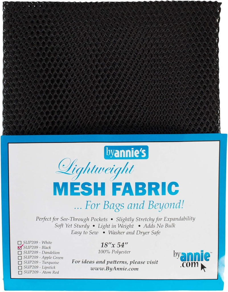 Lightweight Mesh Fabric for Bags - Black - By Annie - The Eternal Maker - UK Fabric Shop