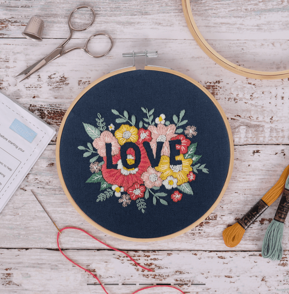 Love Floral - Embroidery Kit - Trimits - The Eternal Maker - UK Fabric Shop