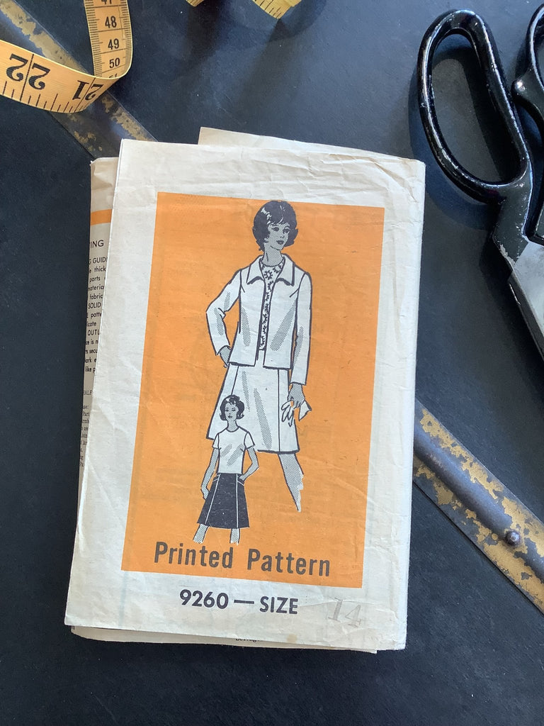 Marian Martin Vintage Pattern 9260 - 1960s Suit - Skirt Blouse & Jacket - Vintage Sewing Pattern Size 14 - The Eternal Maker - UK Fabric Shop